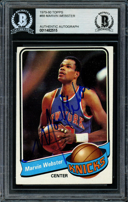 Marvin Webster Autographed 1979-80 Topps Card #88 New York Knicks Beckett BAS #11482515 - RSA