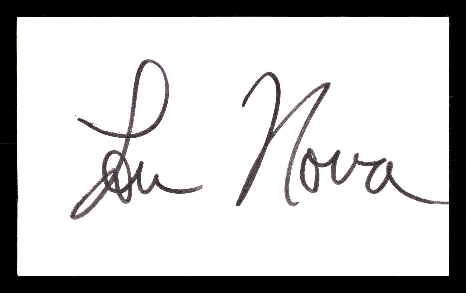 Lou Nova Autographed 3x5 Index Card Boxer, Actor SKU #179719 - RSA