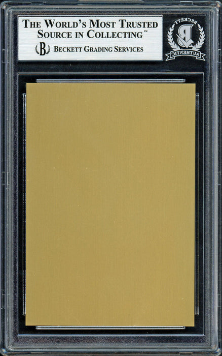 Johnny Mize Autographed 1982 Metallic HOF Plaque Card New York Yankees Beckett BAS #11628132 - RSA