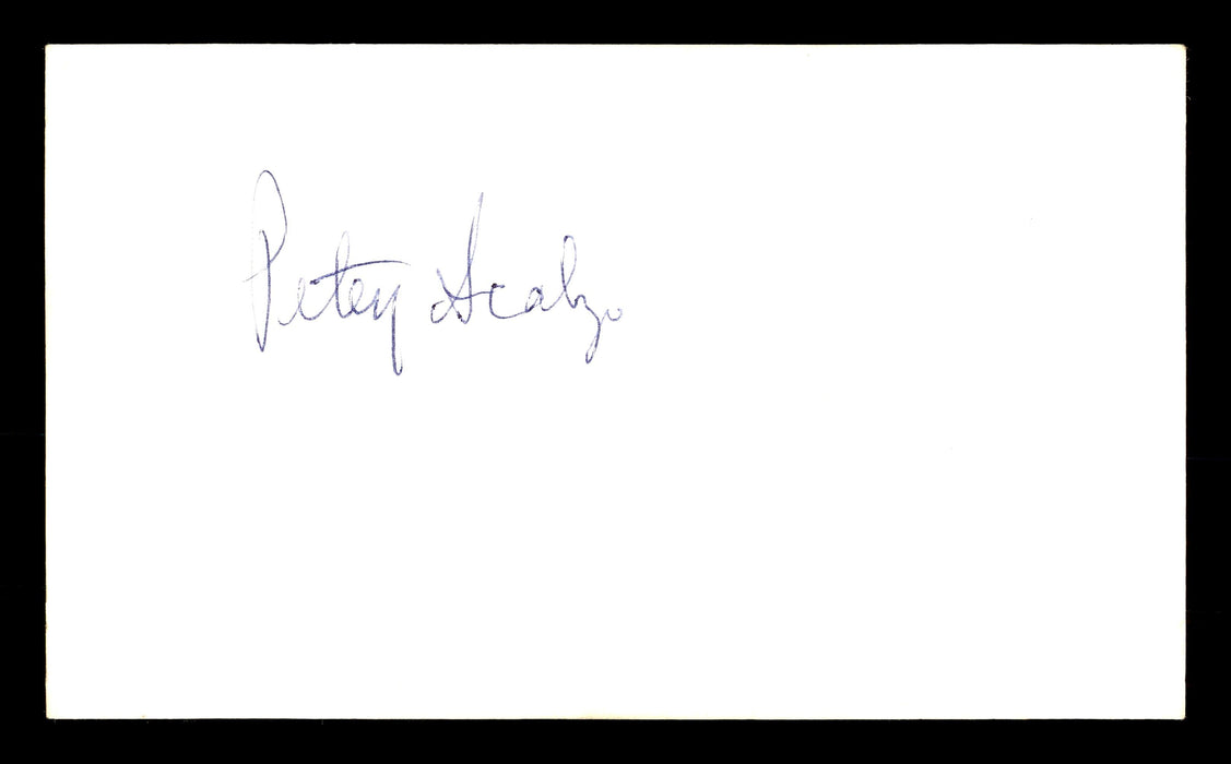Petey Scalzo Autographed 3x5 Index Card Featherweight Champ SKU #179730 - RSA