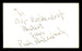 Paul Berlenbach Autographed 3x5 Index Card Light Heavyweight Champ "To Bob" SKU #179733 - RSA