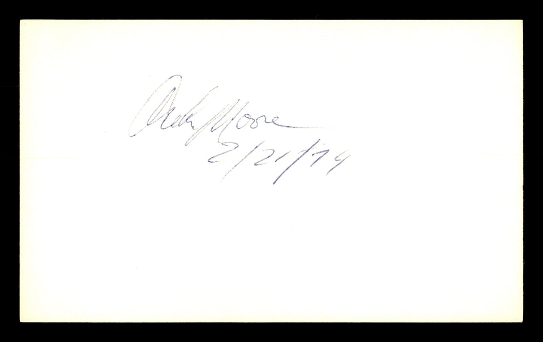 Archie Moore Autographed 3x5 Index Card Light Heavyweight Champ SKU #179734 - RSA