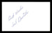 Sal Bartolo Autographed 3x5 Index Card Featherweight Champ "Best Wishes" SKU #179738 - RSA