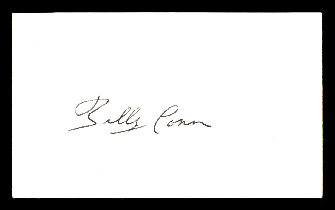 Billy Conn Autographed 3x5 Index Card Boxer SKU #179741 - RSA