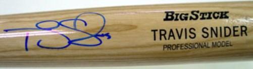 Travis Snider Autographed Blonde Rawlings Bat Pittsburgh Pirates PSA/DNA RookieGraph Stock #1508 - RSA