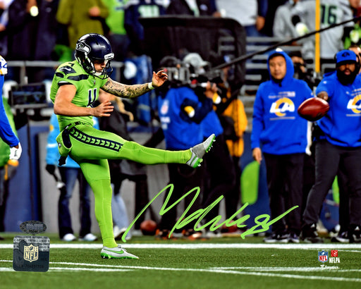 Michael Dickson Autographed 8x10 Photo Seattle Seahawks Double Punt MCS Holo Stock #200284