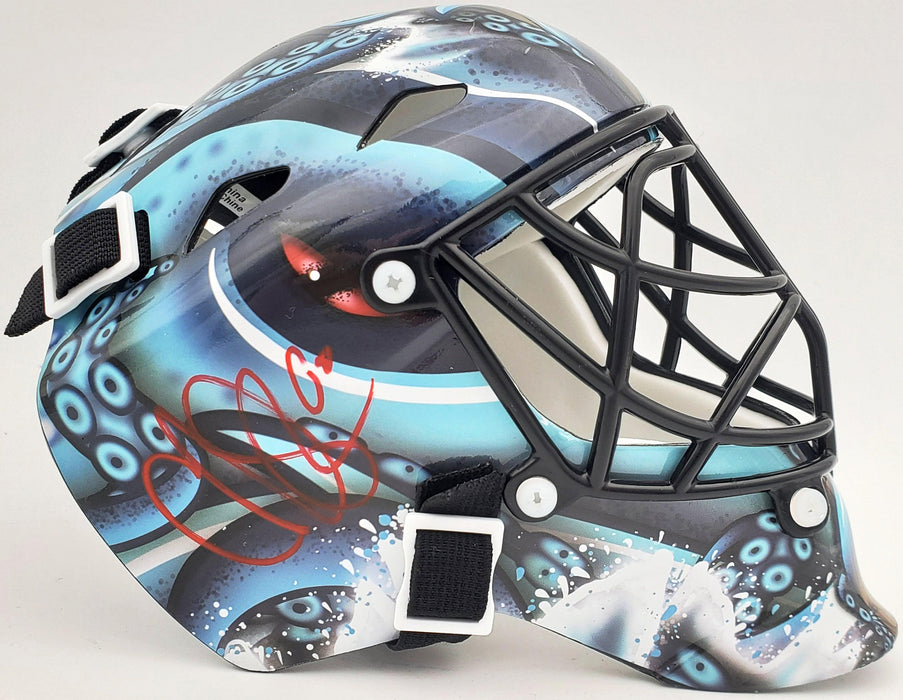 Chris Driedger's Helmet Art : r/SeattleKraken