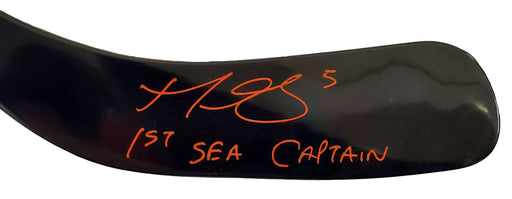 Mark Giordano Autographed Blue Inglasco 24" Mini Stick Seattle Kraken "1st SEA Captain" Fanatics Holo Stock #200308 - RSA