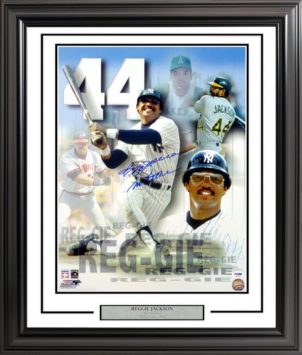 Reggie Jackson Autographed Framed 16x20 Photo New York Yankees "Mr. October" PSA/DNA Stock #200371 - RSA