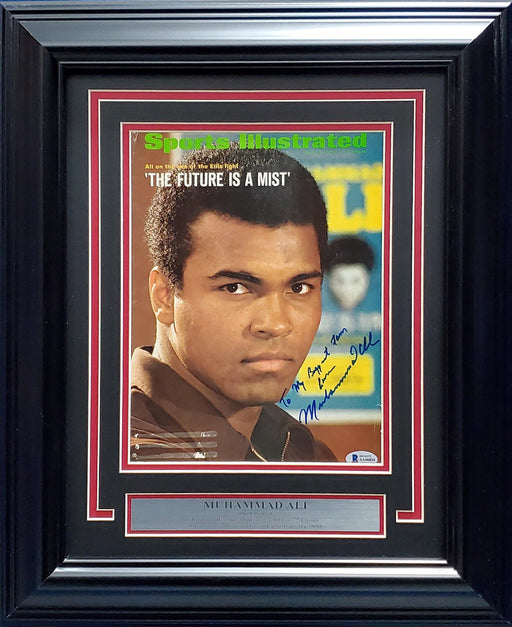 Muhammad Ali Autographed Framed 8.5x11 Sports Illustrated Magazine Cover "To My Biggest Fan" Beckett BAS #AA46834 - RSA