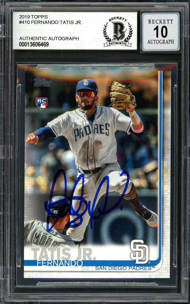 Fernando Tatis Jr. Autographed 2019 Topps Complete Set Rookie Card