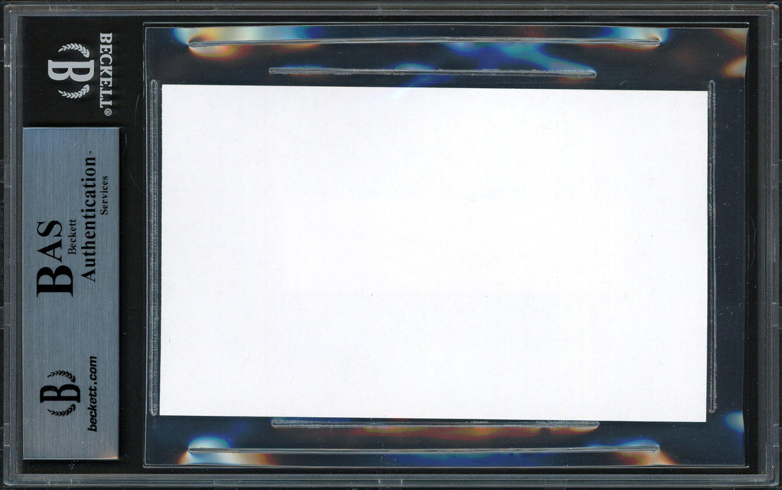 Luke Easter Autographed 1x3 Cut Cleveland Indians Beckett BAS #13610501 - RSA