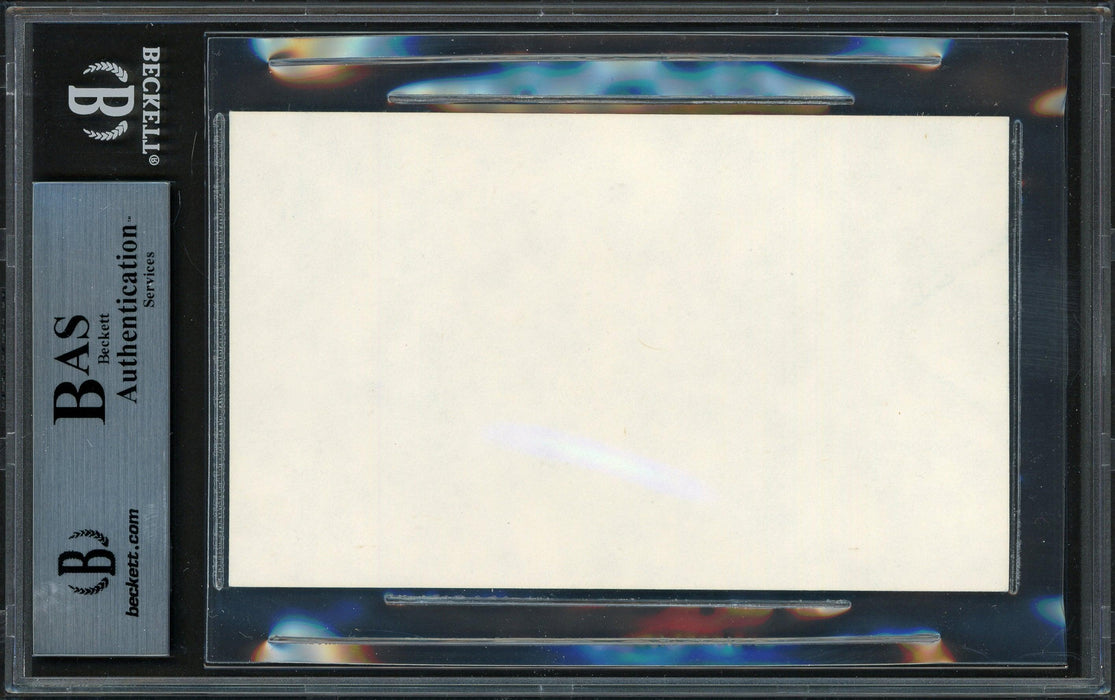 Johnny Unitas Autographed 3x5 Index Card Baltimore Colts Beckett BAS #13610543 - RSA