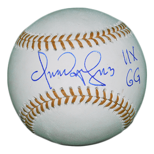 Omar Vizquel Autographed 60TH Anniversary Gold Glove Official Major League Baseball w/ 11x GG Inscription! JSA - RSA