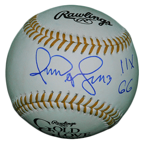 Omar Vizquel Autographed Rawlings Gold Glove Official Major League Baseball w/ 11x GG Inscription! JSA - RSA