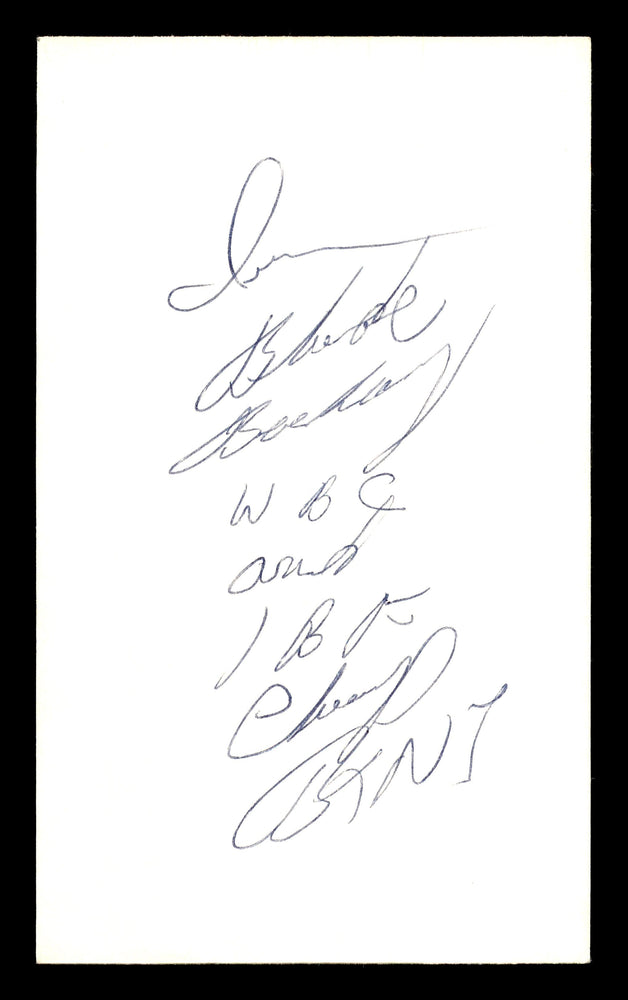 Iran Barkley Autographed 3x5 Index Card SKU #179747 - RSA