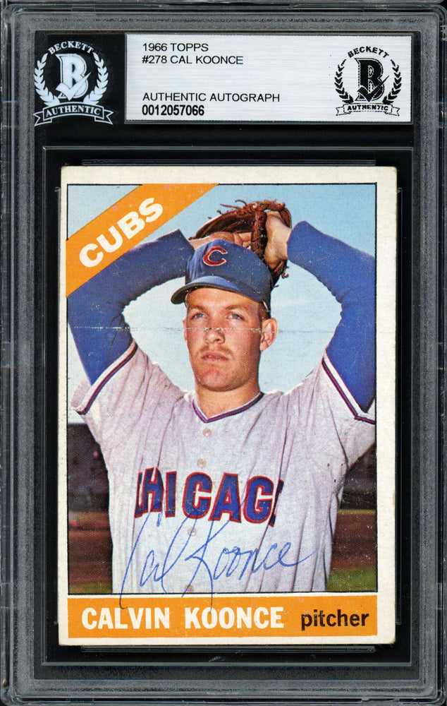 Cal Koonce Autographed 1966 Topps Card #278 Chicago Cubs Beckett BAS #12057066 - RSA