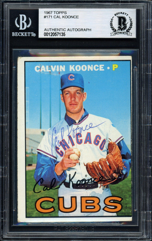 Cal Koonce Autographed 1967 Topps Card #171 Chicago Cubs Beckett BAS #12057135 - RSA