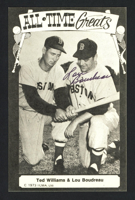 Lou Boudreau Autographed 1973-79 TCMA All-Time Greats Postcard Cleveland Indians SKU #161197 - RSA