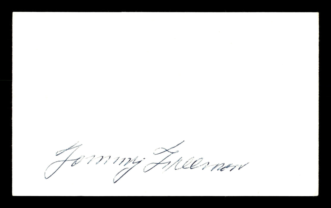 Tommy Freeman Autographed 3x5 Index Card Welterweight Champ SKU #179750 - RSA