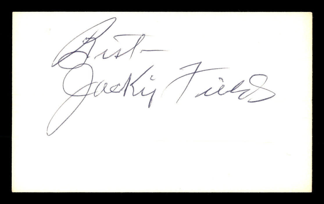 Jackie Fields Autographed 3x5 Index Card Welterweight Champ SKU #179752 - RSA