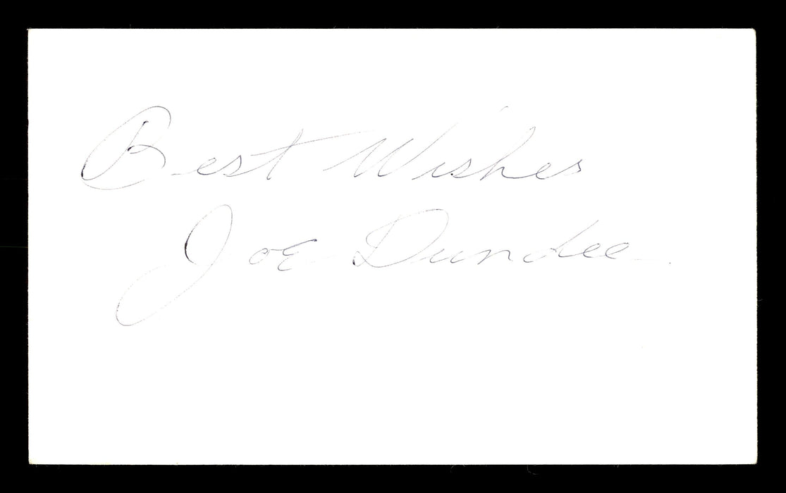 Joe Dundee Autographed 3x5 Index Card Welterweight Champ "Best Wishes" SKU #179755 - RSA