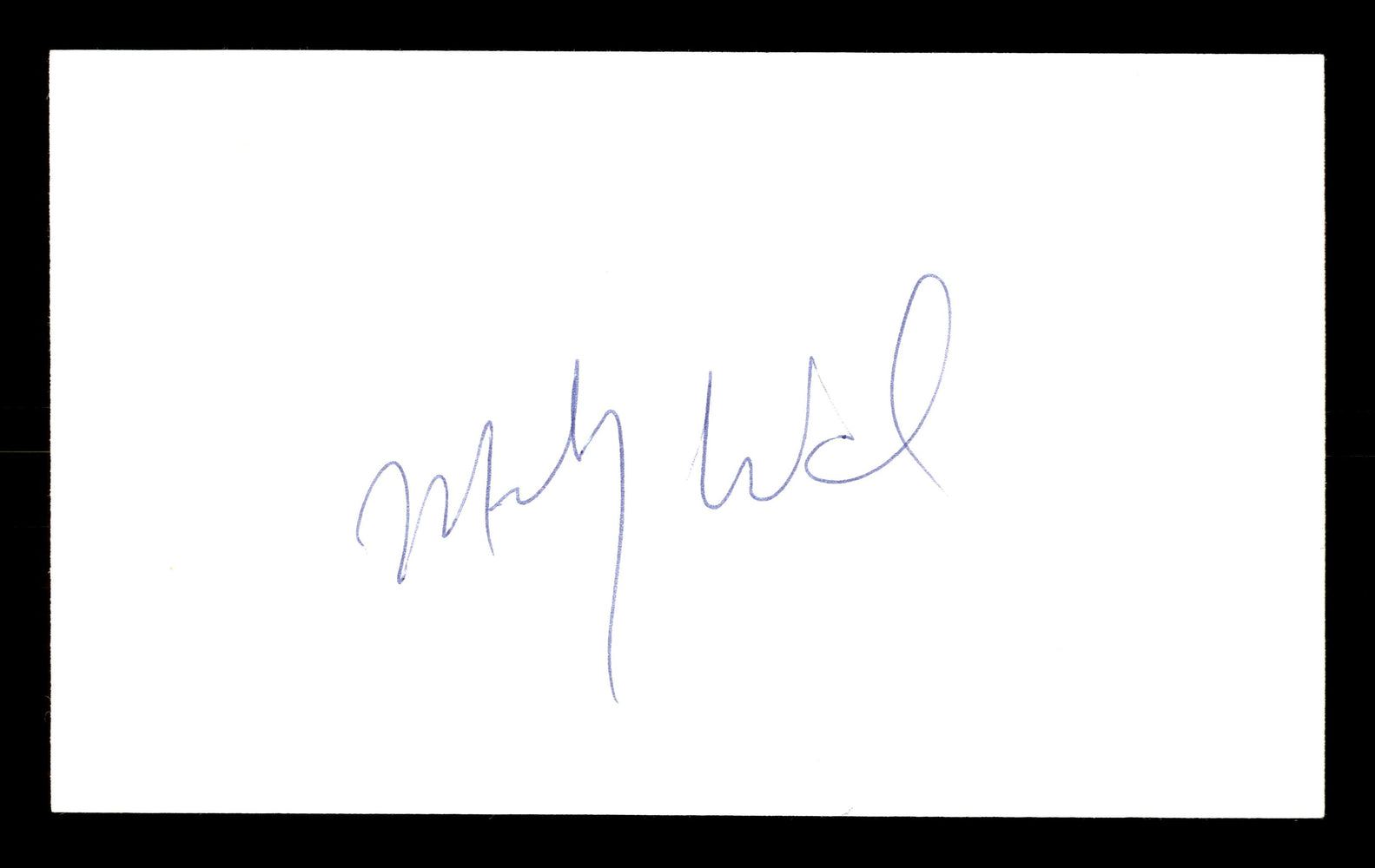 Irish Micky Ward Autographed 3x5 Index Card Boxing Champ SKU #179764 - RSA