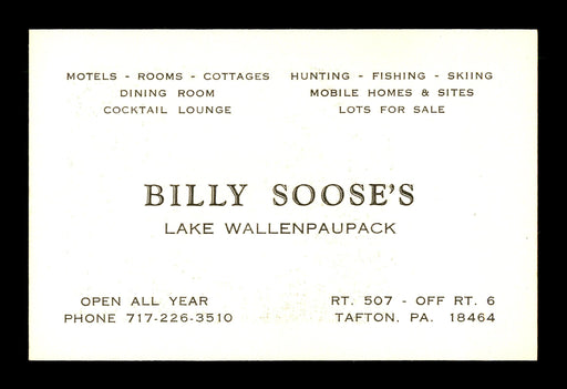 Billy Soose Autographed Business Card Boxer "To Michael" SKU #179768 - RSA