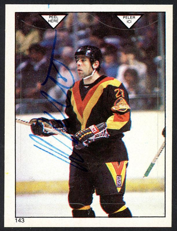 Jiri Bubla Autographed 1983-84 O-Pee-Chee Sticker Rookie Card #143 Vancouver Canucks SKU #154068 - RSA