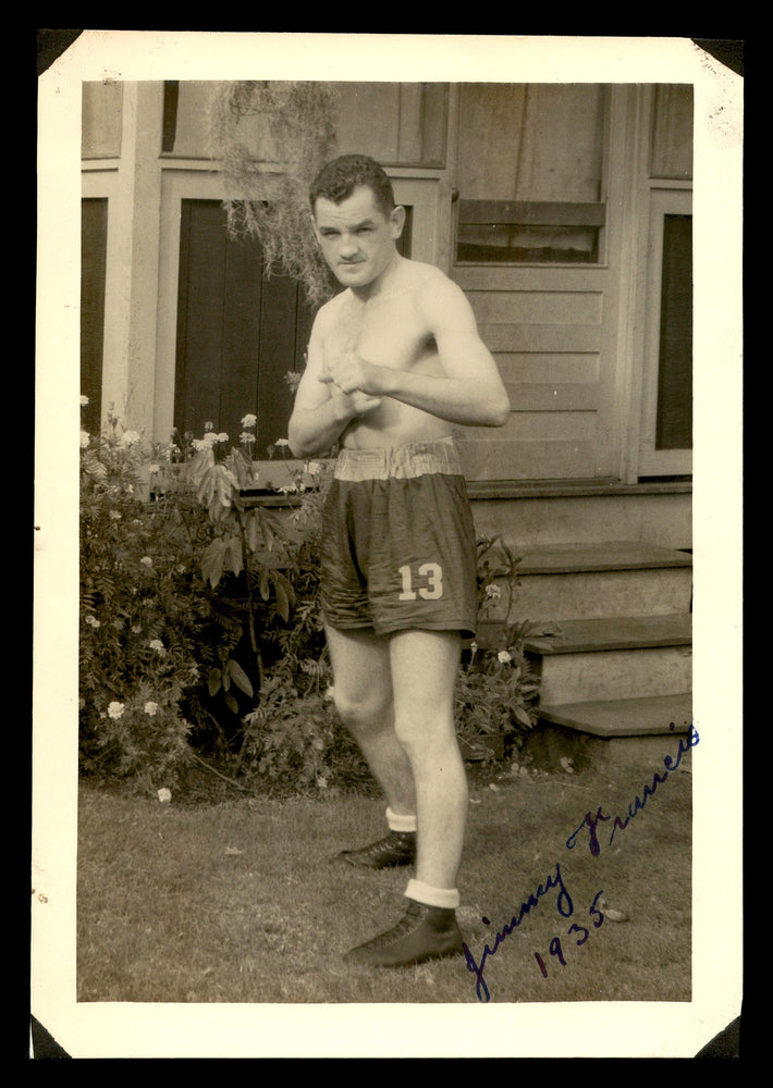 Jimmy Francis Autographed 4.5x6.5 Photo Boxer "1935" SKU #179772 - RSA