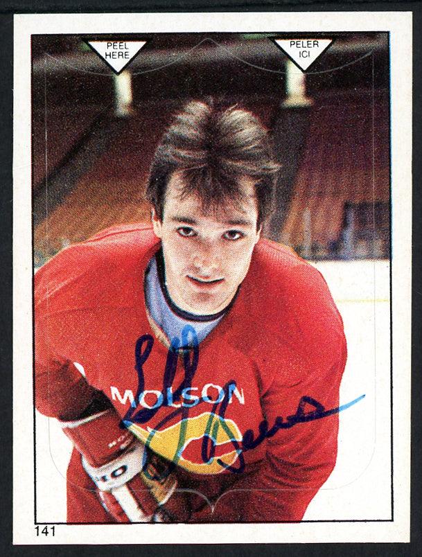 Ed Beers Autographed 1983-84 O-Pee-Chee Sticker Card #141 Calgary Flames SKU #154071 - RSA