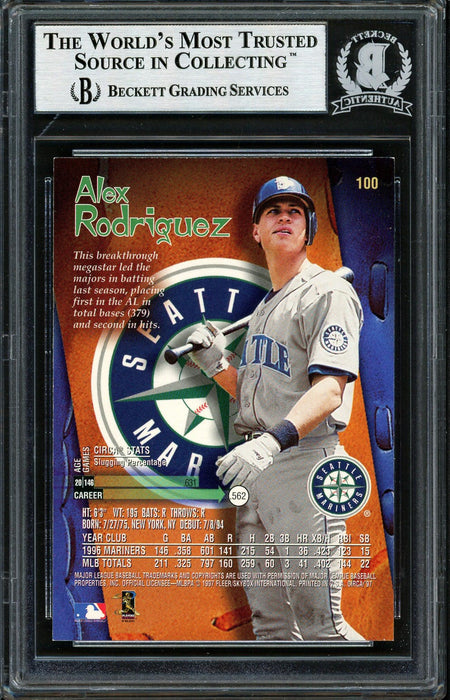 Alex Rodriguez Autographed 1997 Skybox Circa Card #100 Seattle Mariners Beckett BAS #12410257 - RSA