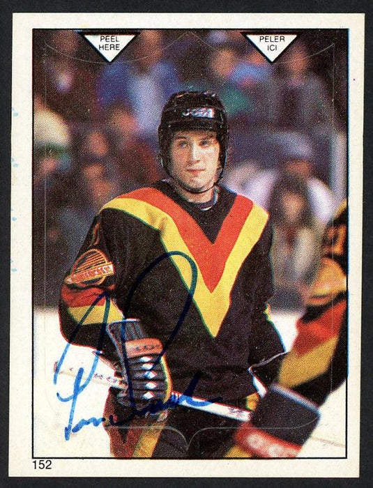 Patrik Sundstrom Autographed 1983-84 O-Pee-Chee Sticker Card #152 Vancouver Canucks SKU #154072 - RSA