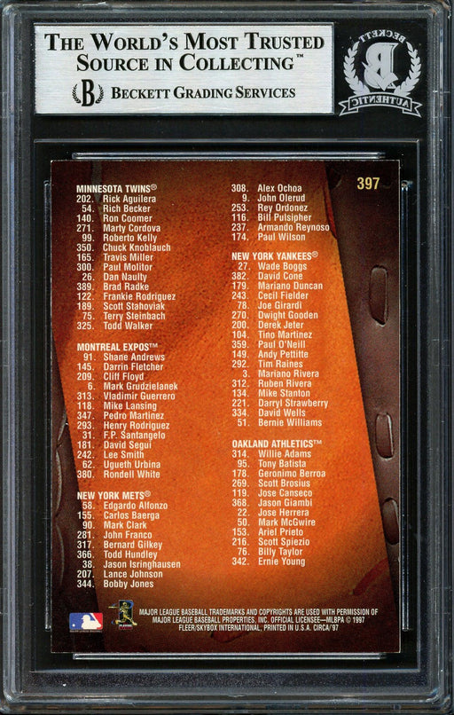 Alex Rodriguez Autographed 1997 Skybox Circa Card #397 Seattle Mariners Beckett BAS #12410261 - RSA