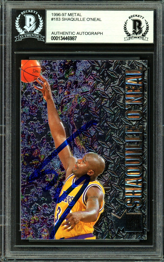 その他 NBA Autograph Card Shaquille O'neal Shaquille Shaq O'Neal Autographed 1996-97 Fleer Metal Card #183