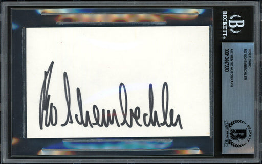 Bo Schembechler Autographed 3x5 Index Card Michigan Beckett BAS #13447220 - RSA