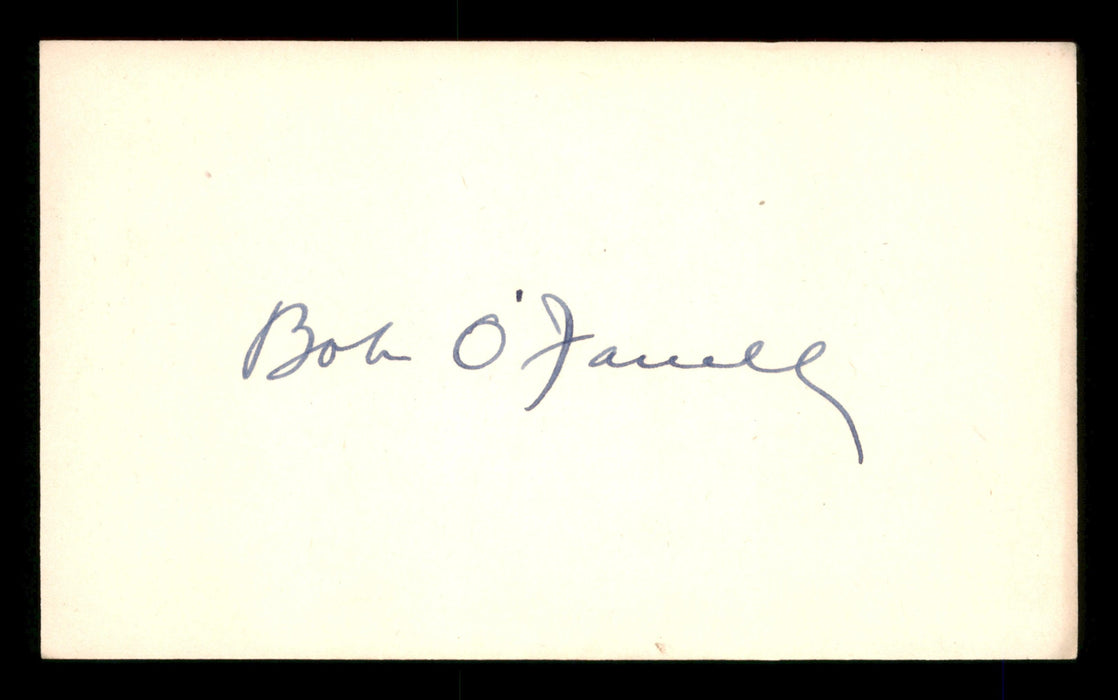 Bob O'Farrell Autographed 3x5 Index Card Chicago Cubs SKU #200831 - RSA