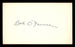 Bob O'Farrell Autographed 3x5 Index Card Chicago Cubs SKU #200832 - RSA