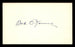 Bob O'Farrell Autographed 3x5 Index Card Chicago Cubs SKU #200833 - RSA