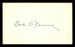 Bob O'Farrell Autographed 3x5 Index Card Chicago Cubs SKU #200834 - RSA