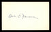 Bob O'Farrell Autographed 3x5 Index Card Chicago Cubs SKU #200835 - RSA