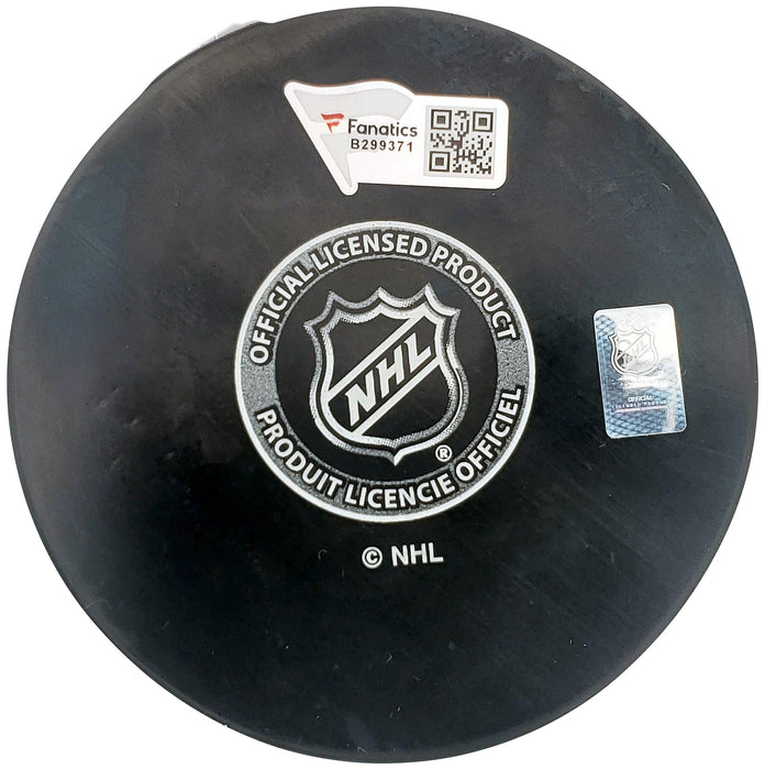 Jamie Oleksiak Autographed Official Seattle Kraken Logo Hockey Puck "Release the Kraken" Fanatics Holo Stock #200859 - RSA