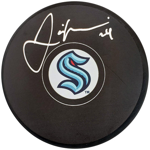 Jamie Oleksiak Autographed Official Seattle Kraken Logo Hockey Puck Fanatics Holo Stock #200860 - RSA