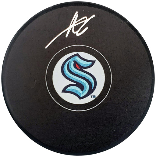 Adam Larsson Autographed Official Seattle Kraken Logo Hockey Puck Fanatics Holo Stock #200861 - RSA