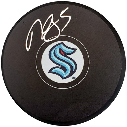 Mark Giordano Autographed Official Seattle Kraken Logo Hockey Puck Fanatics Holo Stock #200871 - RSA