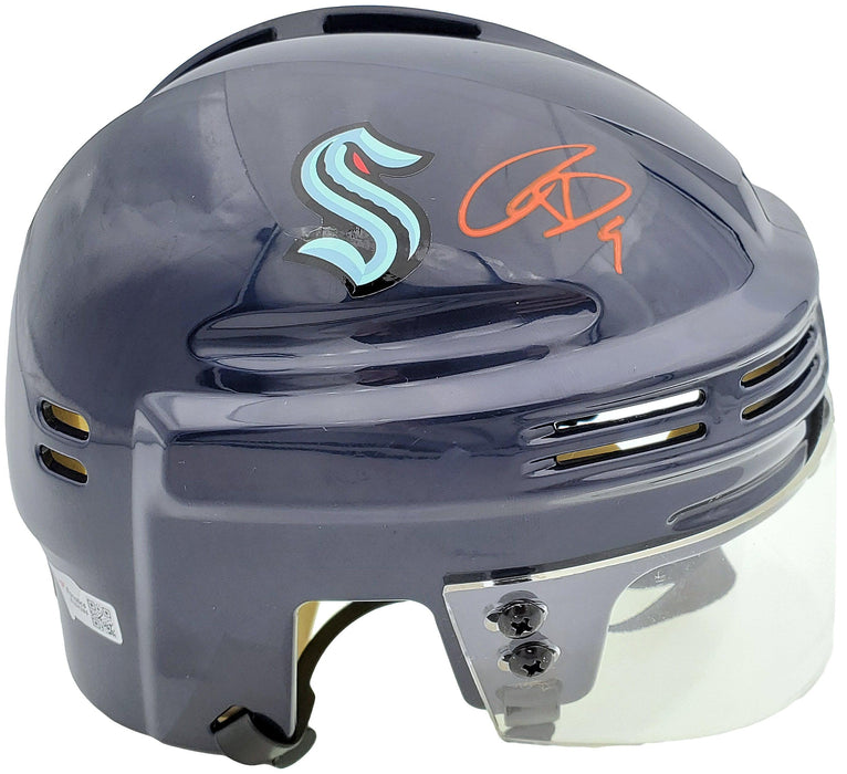 Ryan Donato Autographed Seattle Kraken Blue Mini Helmet Fanatics Holo Stock #200878 - RSA