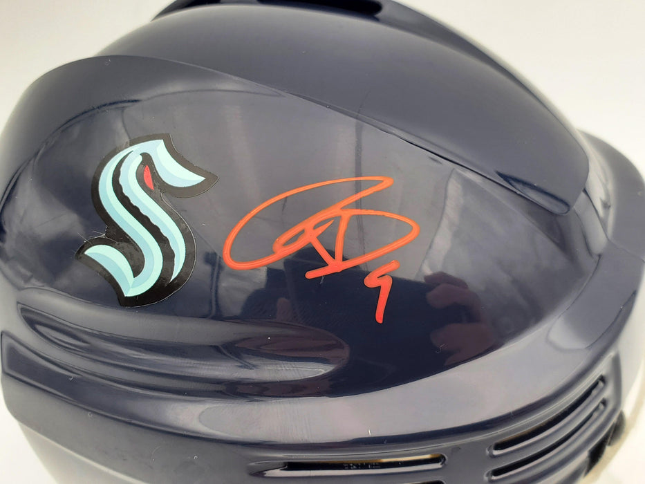 Ryan Donato Autographed Seattle Kraken Blue Mini Helmet Fanatics Holo Stock #200878 - RSA