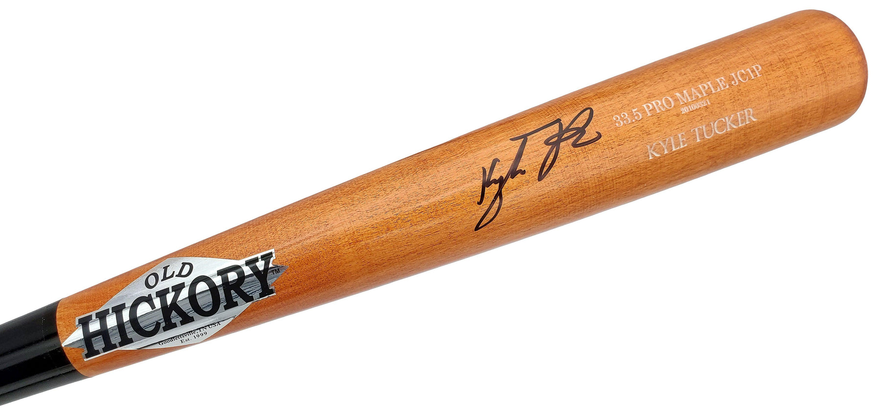 Kyle Tucker Autographed Brown Old Hickory Game Model Bat Houston Astros Beckett BAS Stock #200453 - RSA