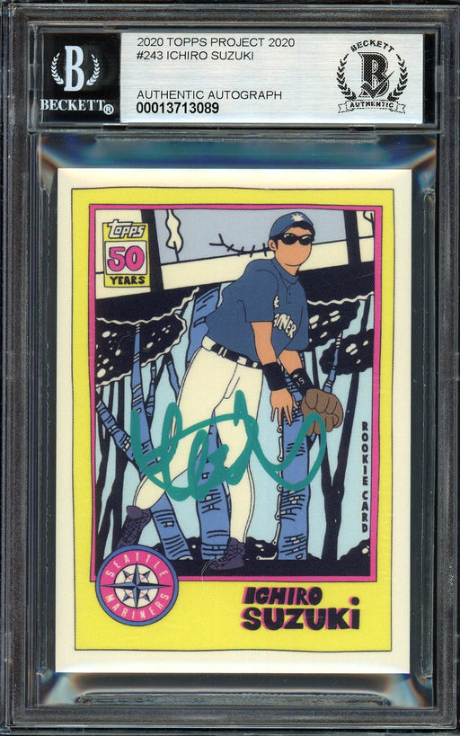 Ichiro Suzuki Autographed Topps Project 2020 Fucci Card #243 Seattle Mariners Auto Grade Gem Mint 10 Teal #5/10 Beckett BAS #13713089 - RSA