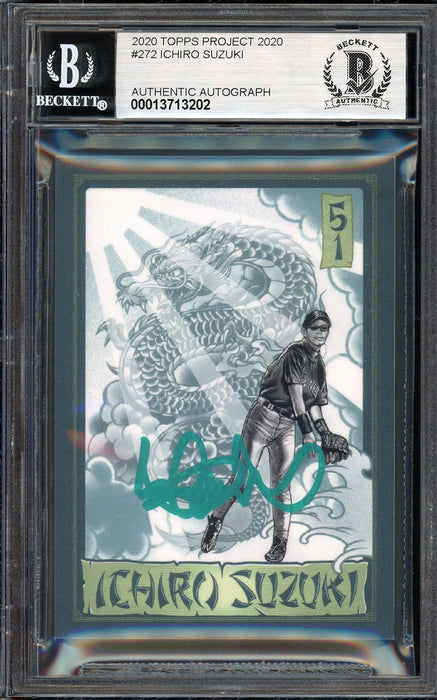 Ichiro Suzuki Autographed Topps Project 2020 Mister Cartoon Card